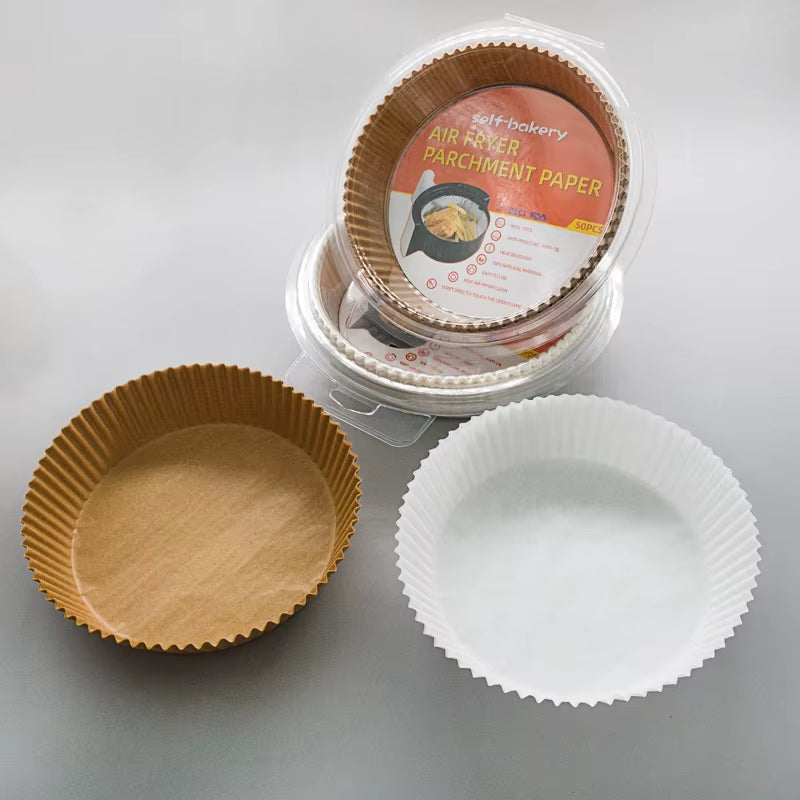 Reusable Non Stick Collapsible 50Pcs 8.5 Inch 6.4Inch Ce Burden 100 Pcs Disposable Paper Square Silicone Air Fryer Liners